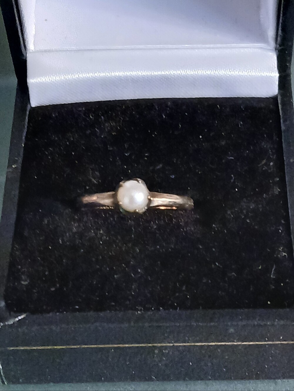 Vintage 10kt Gold Filled Pearl Ring